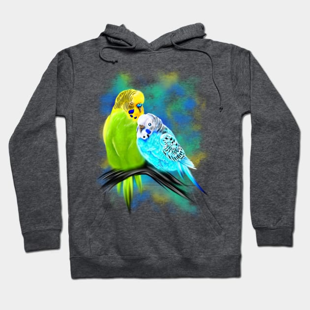 Budgie couple Hoodie by Icydragon98